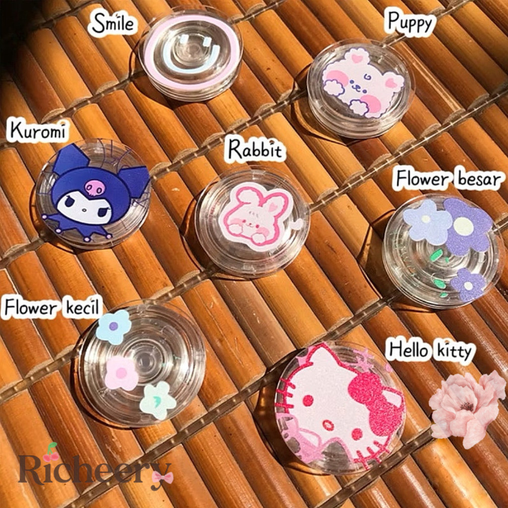 Popsocket Hp Transparan Flower Kuromii Aesthetic Aksesoris Pop Socket Griptok Korea Lucu Asesoris Ha
