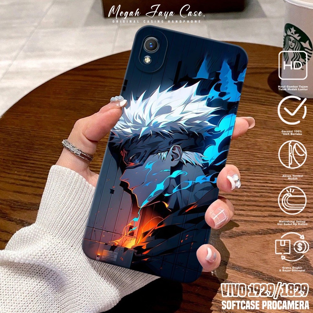 Lilystore- Softcase Hp Vivo 1820 / Vivo 1929 - Case Hp Vivo 1929 / Vivo 1820 Motif Gojo Satoru -