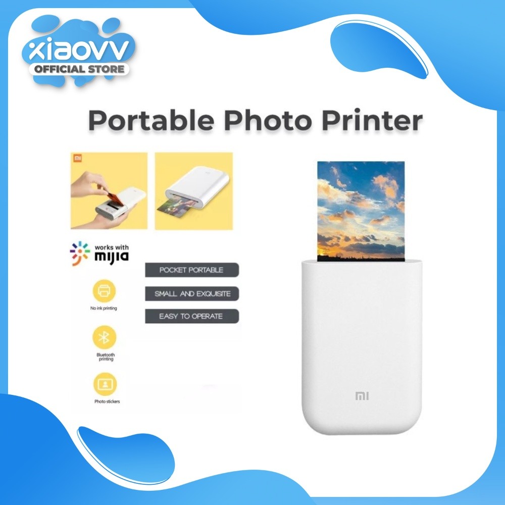 

Mijia Portable Photo AR Printer 300dpi Pocket Mini Bluetooth Pocket Printer with Print Paper