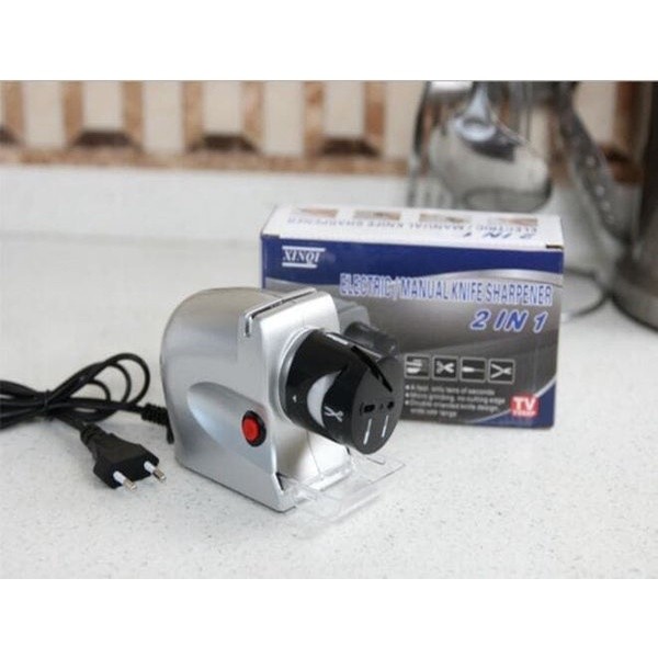 Asah pisau gunting listrik Electric knife sharpener 2 in 1