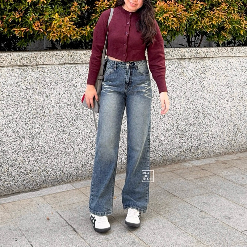 Boxofjeans - LEA PETITE Highwaist Baggy Jeans - WHISKER BLUE