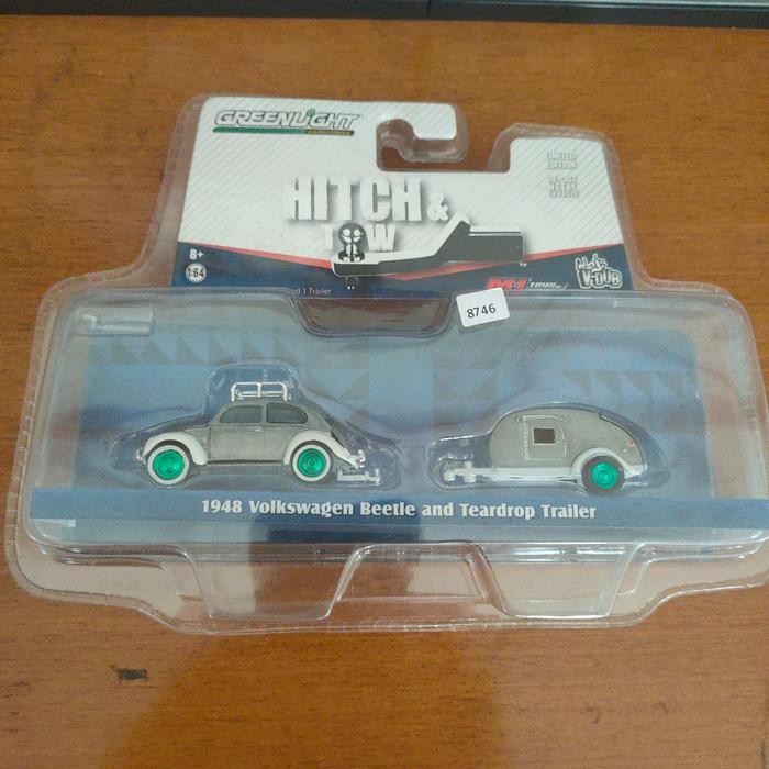 FG99 greenlight 1948 volkswagen beetle hitch and tow green machine rare