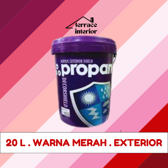 Cat Tembok Exterior Propan Decorshield DW 500 Warna Merah 20 Liter