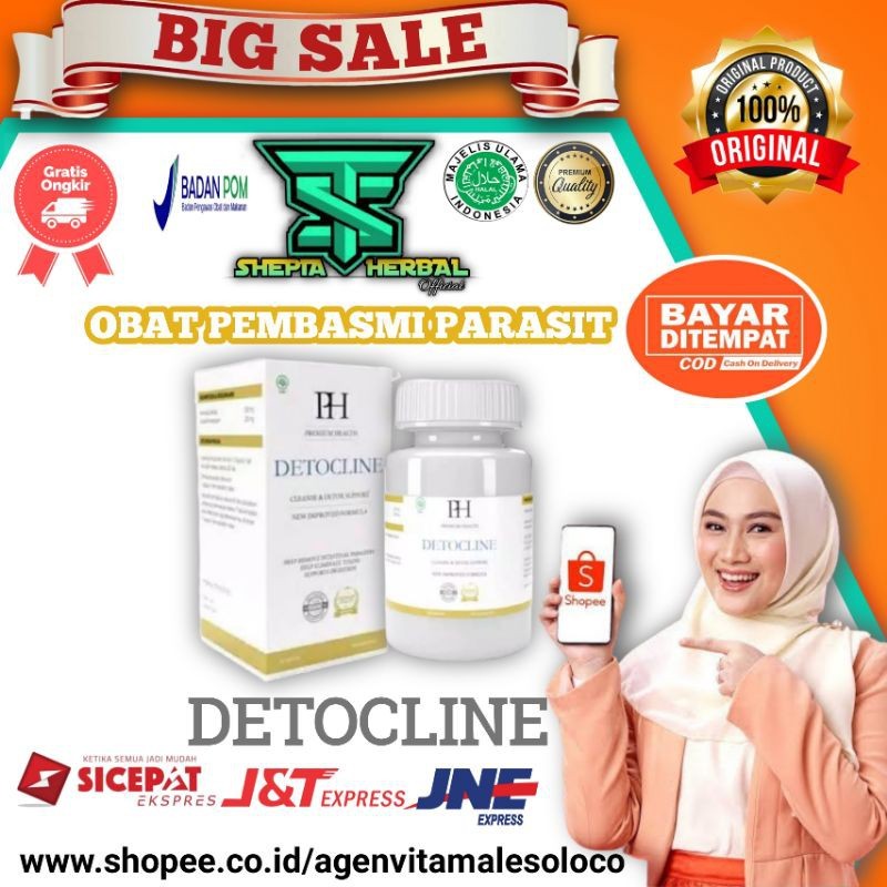 (Terlaris) Obat DETOCLINE Asli Detoc Line Original Pembasmi parasit
