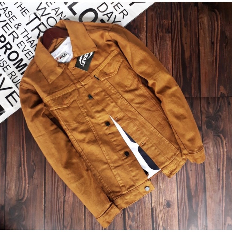 JAKET JEANS PRIA MODEL POLOS JAKET JEANS COWOK EMBLEM SOBEK JAKET JEANS BORDIR TERBARU Eighteen