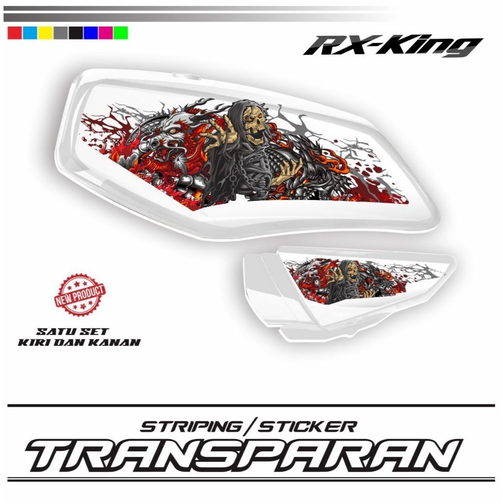 VARIASI LIST NEW TRANSPARAN STIKER TRANSPARAN BENING MOTOR RX KING VARIASI STIKER RX KING