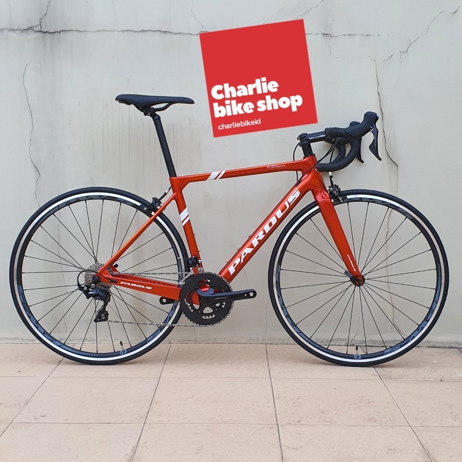 Full Bike Road Bike Carbon PARDUS Robin Sport Rim Brake Golden White - Sepeda Road Bike