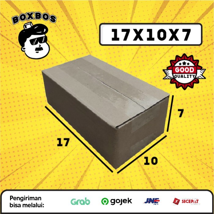 

KARDUS BOX uk 17x10x7 CM Kotak Packaging Corrugated SHEET POLOS
