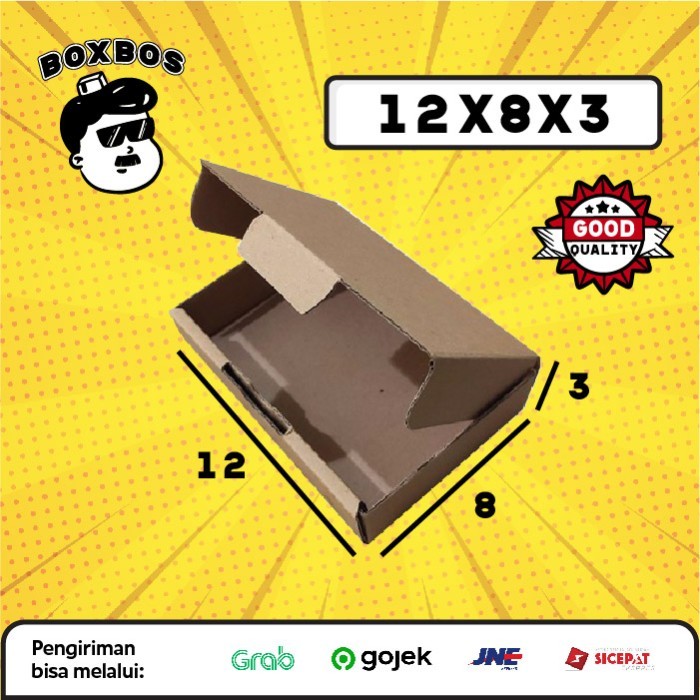 

12x8x3 CM Pizza KARDUS Corrugated Packaging Box packing Diecut