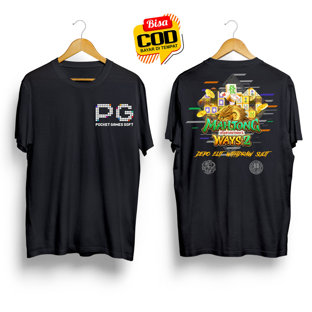 Kaos Distro Mahjong Ways 2 PG Soft / Baju PG Soft Mahjong Ways 2 / Kaos distro slot PG soft Mahjong