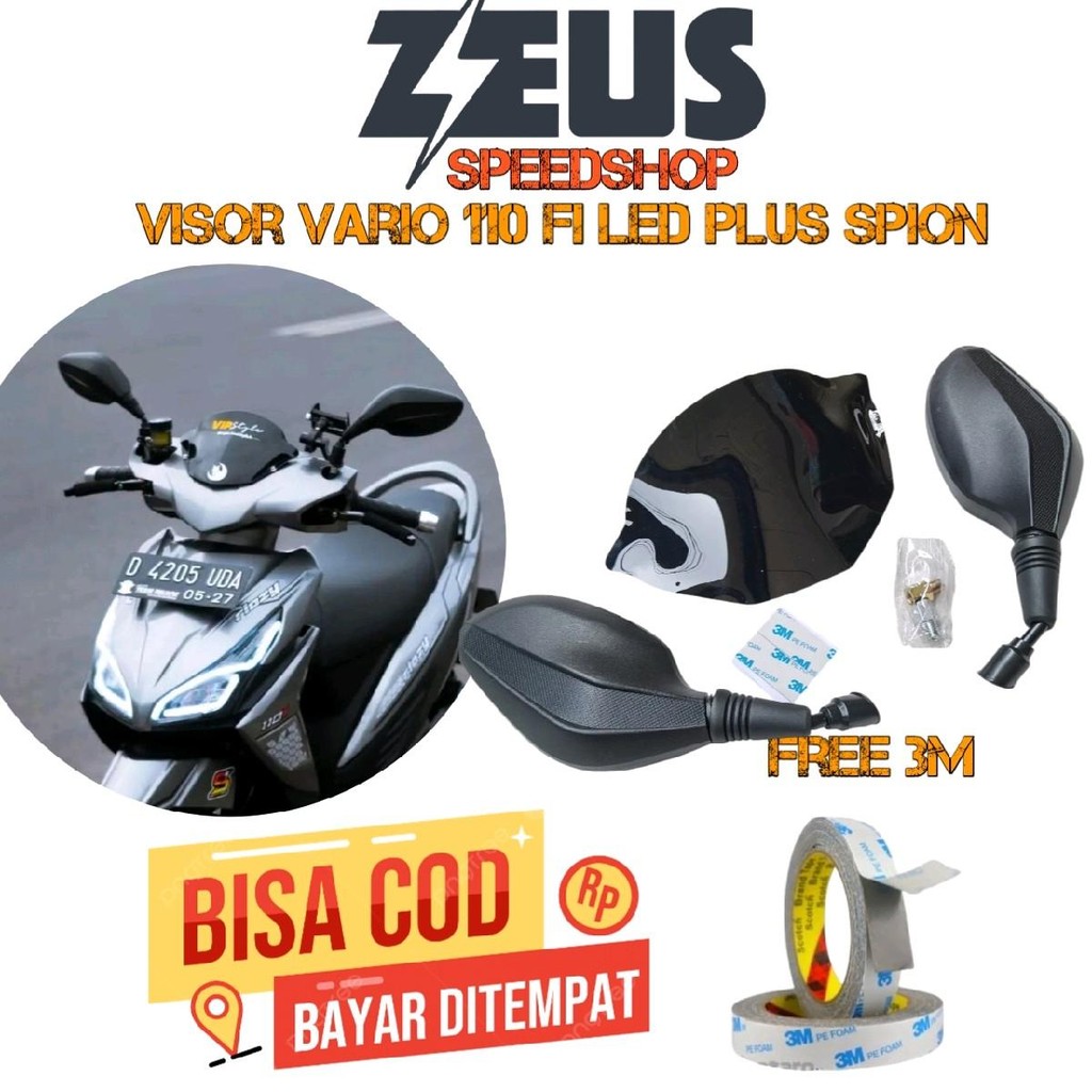 VISOR HONDA VARIO 110 FI PLUS SPION - VISOR VARIO 110 FI - SPION CLICK VARIO 110 FI - SPION X1 VARIO