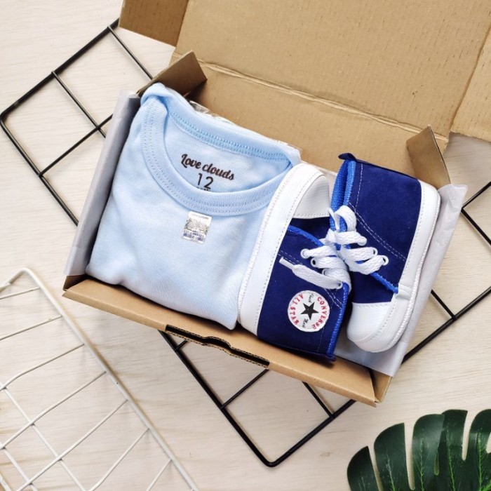 

Best Seller Hampers Bayi Hamper Baby Girl Boy kado lahiran perempuan Laki Laki - varian 4 biru, Box Biasa