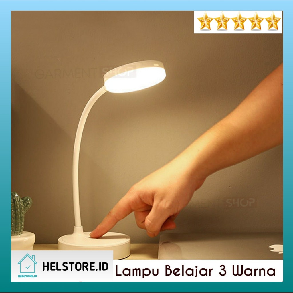 Lampu Meja Belajar 3 Warna Smart Touch 2000mAh USB