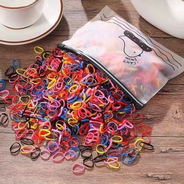 ikat rambut warna-warni untuk anak-anak/karet gelang sekali pakai/ikat rambut kecil untuk anak perem