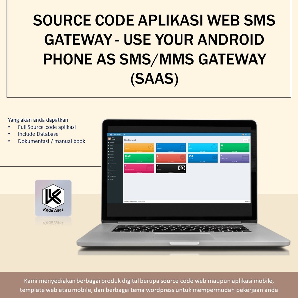 SOURCE CODE APLIKASI WEB SMS GATEWAY - USE YOUR ANDROID PHONE AS SMS/MMS GATEWAY (SAAS)