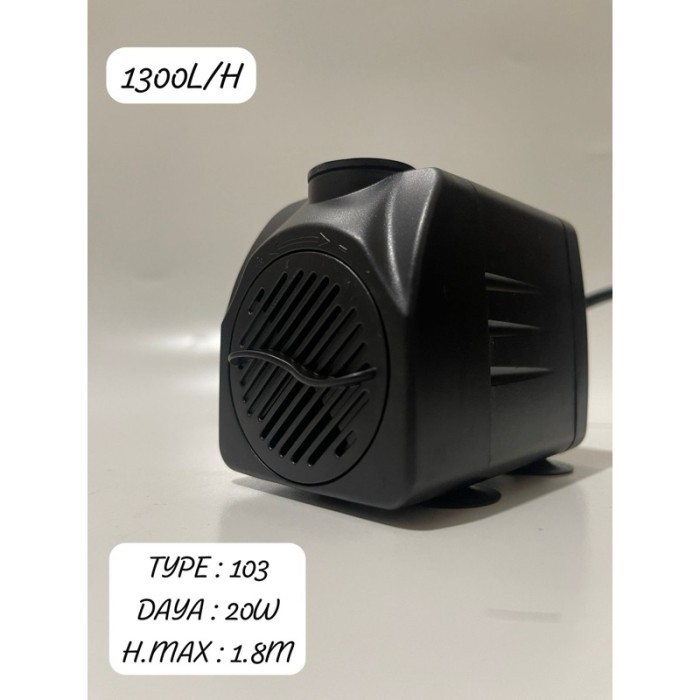 Power Head Pompa Celup Aquarium Hidroponik Low Watt - Mesin Air Terjun Kolam Ikan Koi Arwana - 1300L