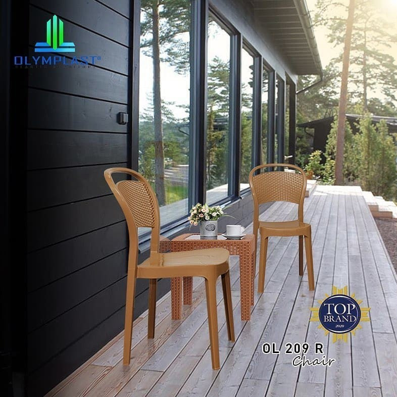 KURSI PLASTIK ROTAN ANYAMAN OLYMPLAST OL 209 R