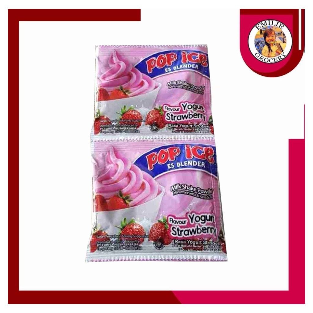 

Pop Ice Es Blender Yogurt Strawberry Renceng 10 Pcs Sachet 25gram