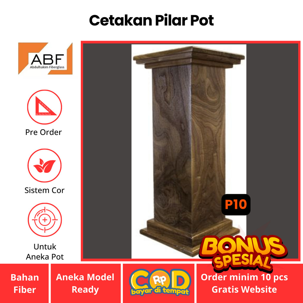 Pilar Pot Bunga Semen / Pot Bonsai / Pilar Bonsai /Cetakan Pilar Bonsai Tinggi 70cm