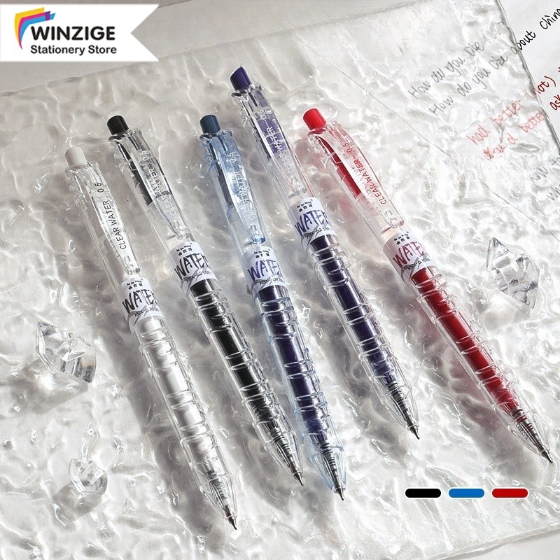 

Winzige 0.5mm gel pens retractable pena gel mekanik lucu pen School Supply tinta hitam aesthetic Pulpen Alat Tulis stationery