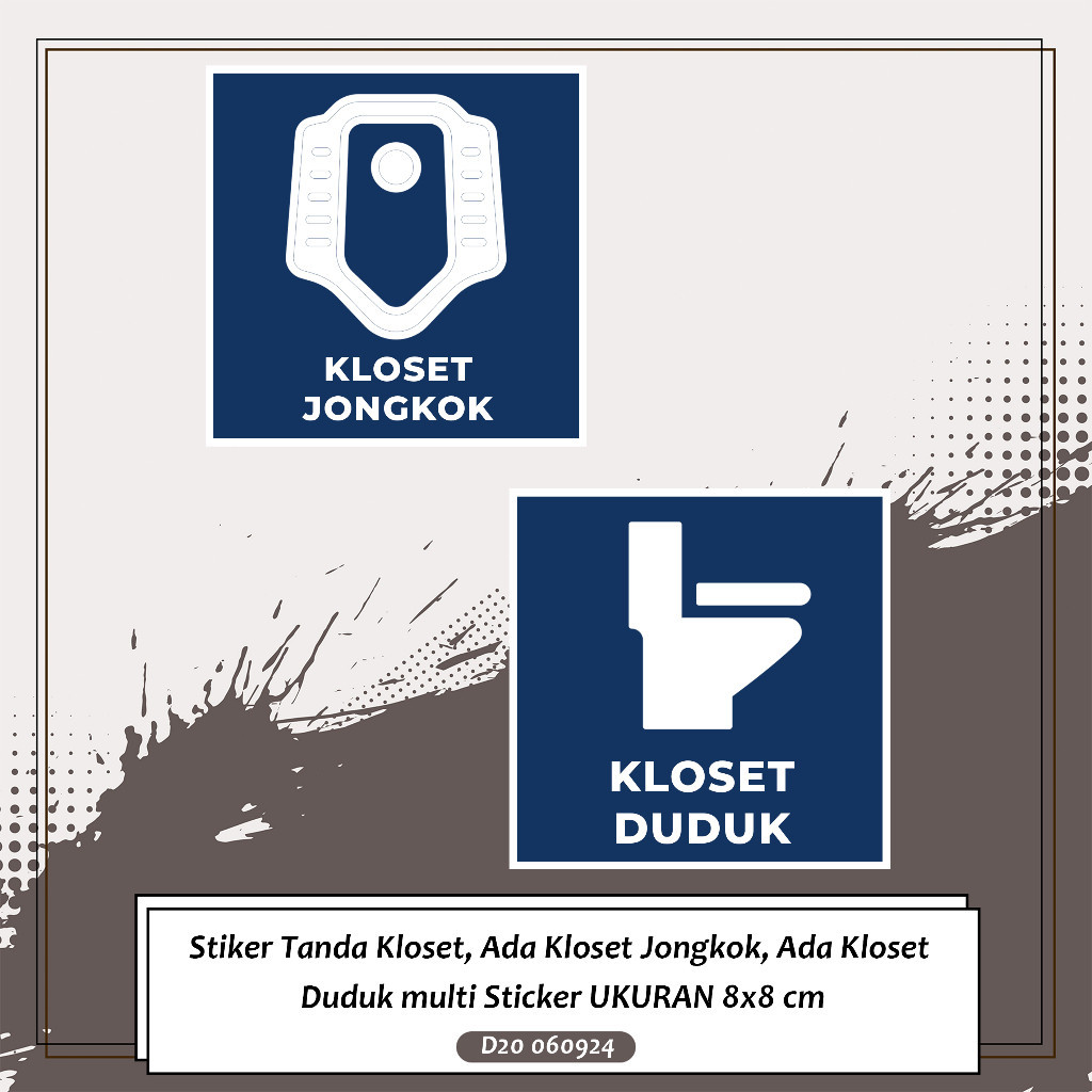 

Stiker Tanda Kloset, Ada Kloset Jongkok, Ada Kloset Duduk multi Sticker