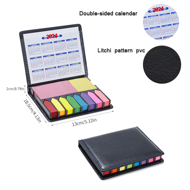 

1 Set Of Colorful Convenience Stickers Organization Multi-Color Stickers Set Leather Packaging Box Calendar 2024