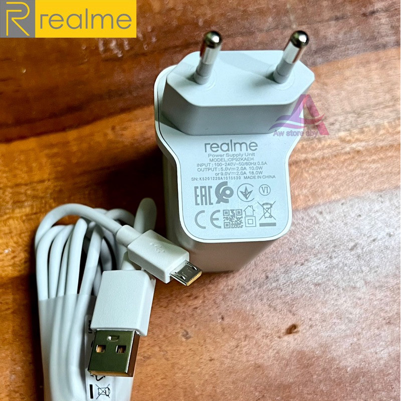 POWER CHARGER REALME MICRO USB 18W FAST CHARGING C11/ C15/ C21Y/ C25Y/ C30/ C30S/ C31/ C33/ REALME 1