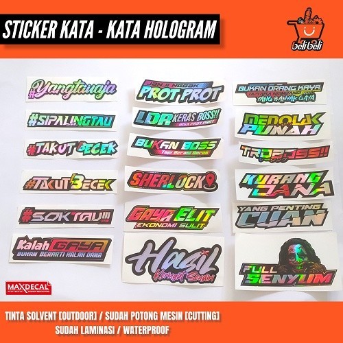 Cetak Kilat - - stiker pack racing / stiker kata kata / stiker viral / stiker pelan / stiker full se