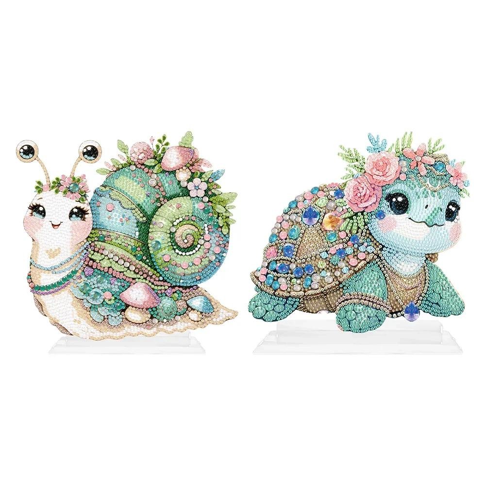 

Special Shaped Diamond Painting Desktop Ornaments Kit Handmade Diamond Painting Desktop Decorations Single-Side for Office Decor