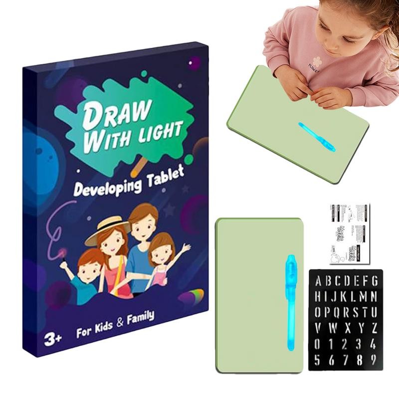 

LED Drawing Board For Kids LED Message Writing Board Reusable Doodle Board Portable Learning Educational Toys Toddler LED