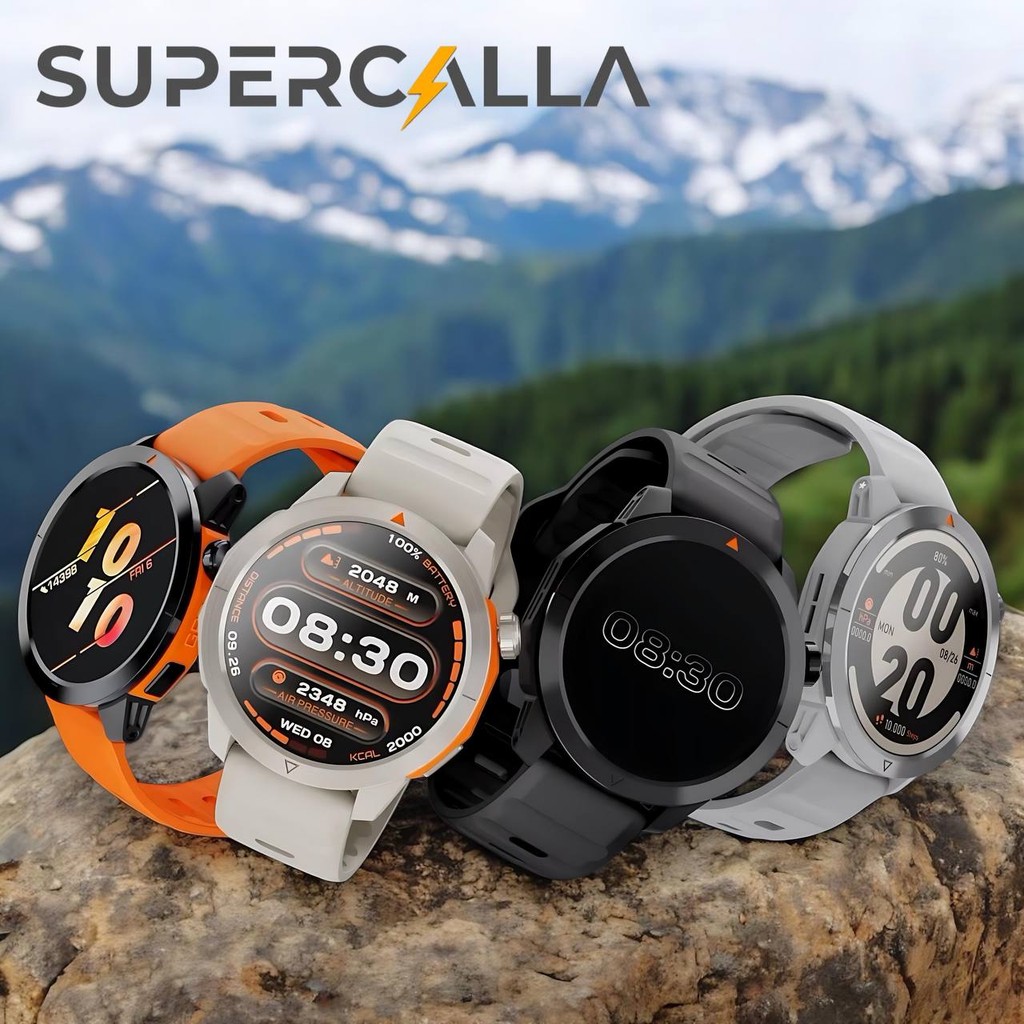 New Supercalla MG03 GPS Smartwatch BT Call Waterproof Relojes Inteligentes Heart Rate Monitor AMOLED