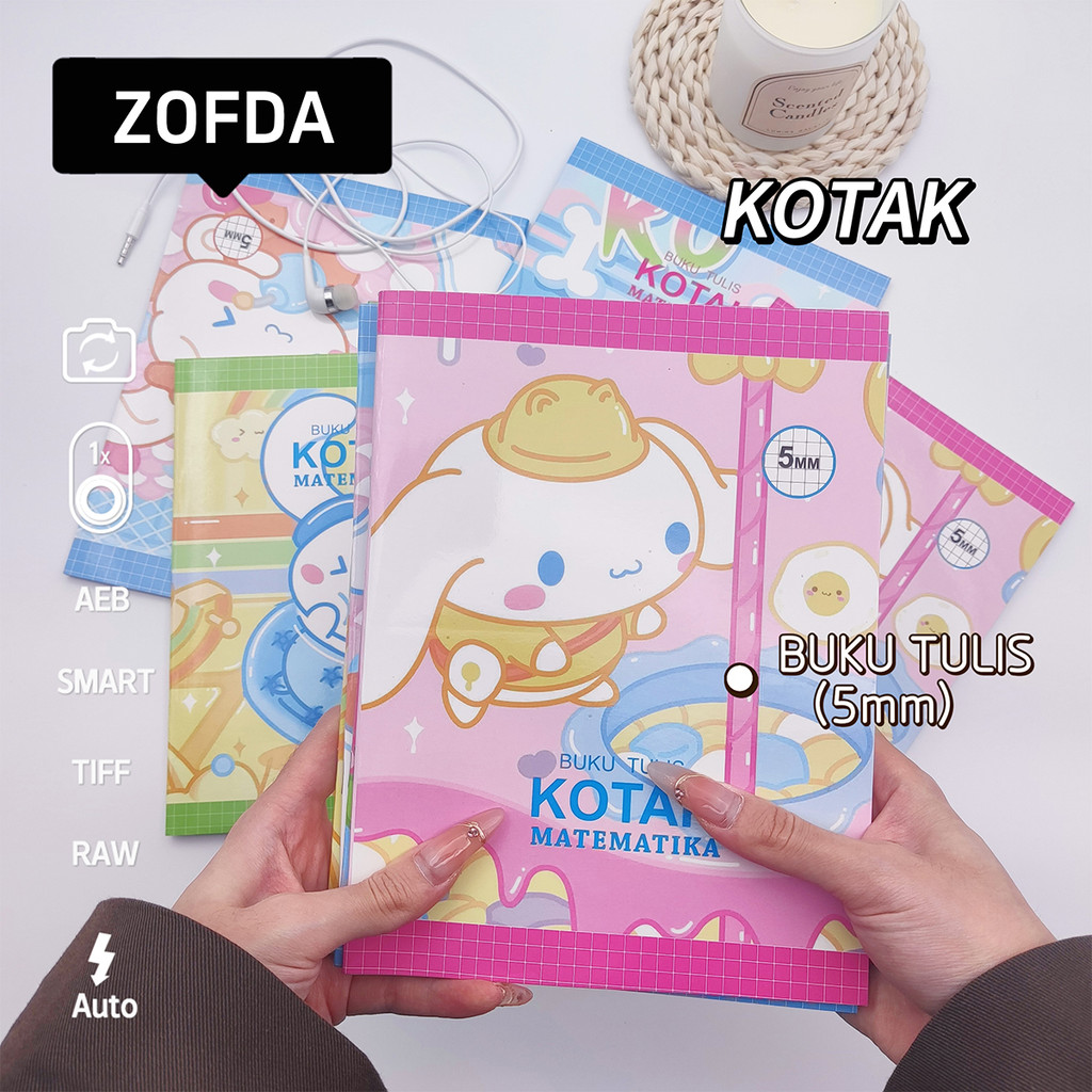 

[5mm kotak]Buku Catatan Notebook 38 Lembar Note Book Buku Tulis Kotak Kotak - Anjing Lucu Cover Perlengkapan Sekolah