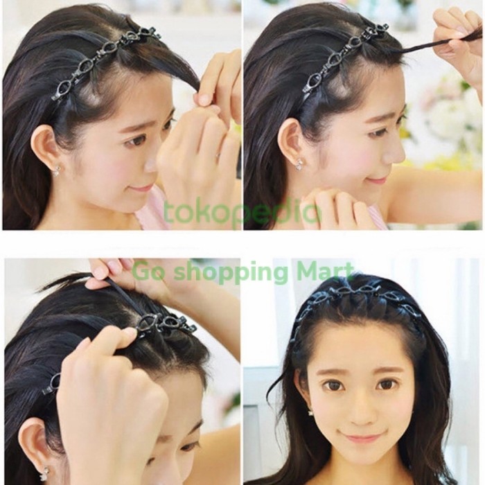 (COD) Bando Jepit Twister Rambut Kepang Korea Headband Bando Rambut