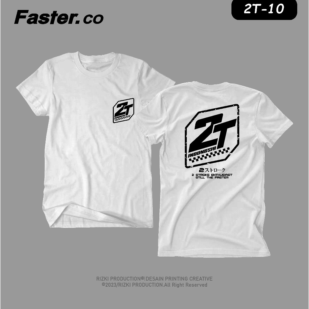 T-shirt KAOS 2STROKE 2TAK 2STROKE INDONESIA T-shirt TWO STROKE BAJU KAOS 2TAK KAOS NINJA RX KING FIZ