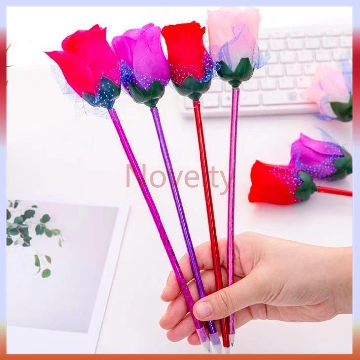 

Novelty Pulpen gel/bolpoin mawar kreatif