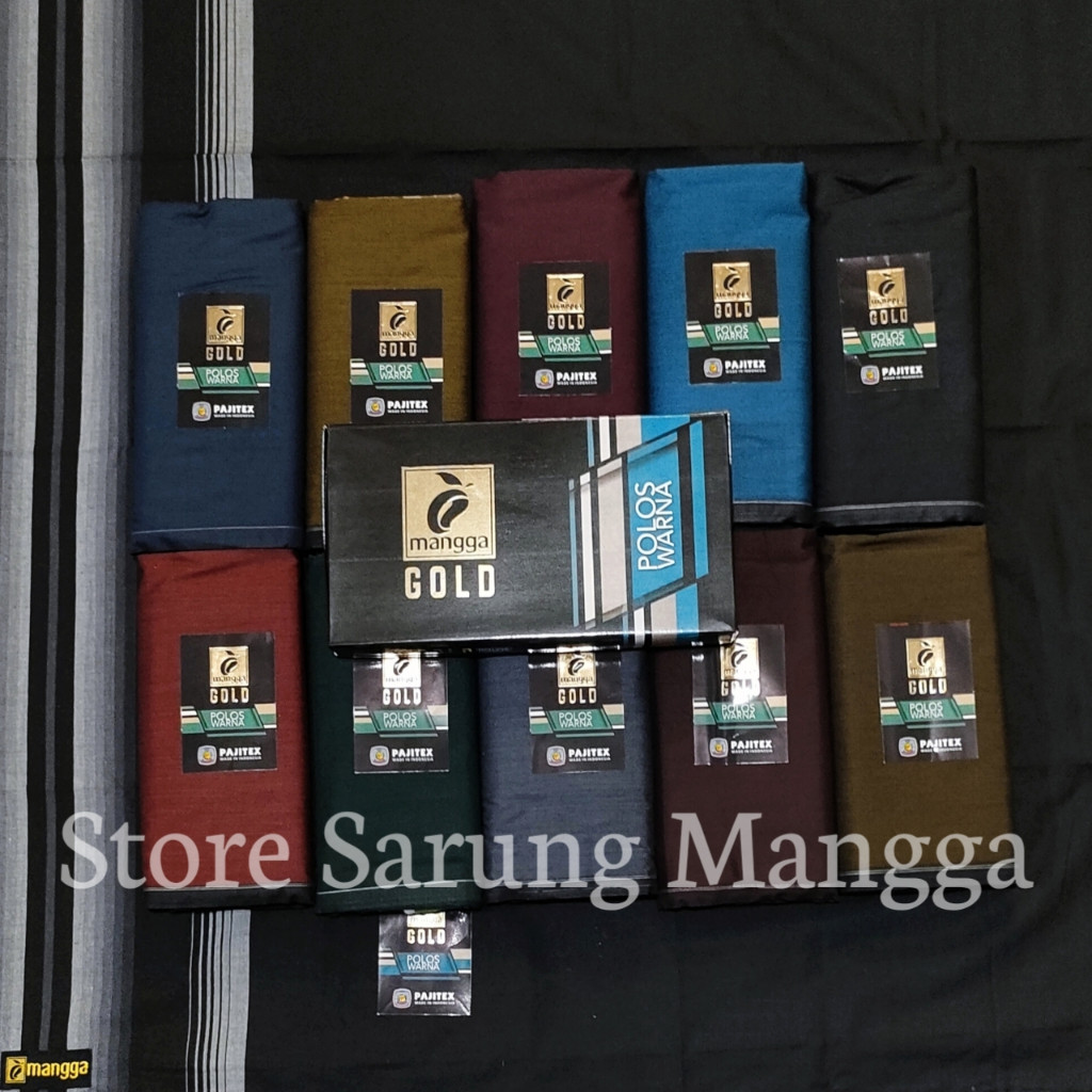 Sarung Mangga Gold Polos Warna Dewasa Sarung Hitam Polos Pria Laki Laki