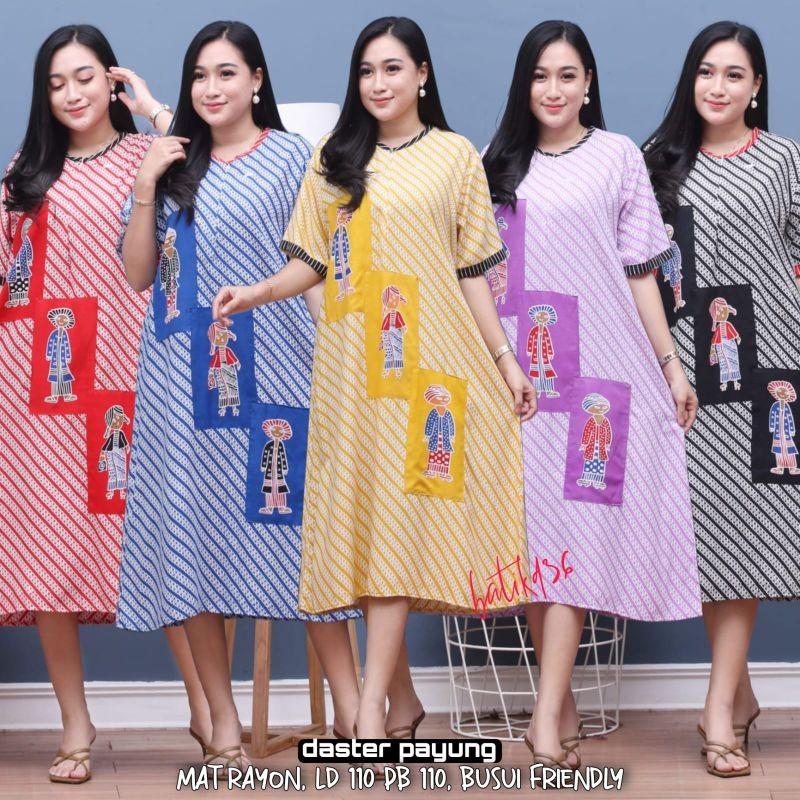 (Jessa) baju tidur daster payung Lyodra busui rayon premium motif Parang klitik 3 Tejo bersaudara Cl