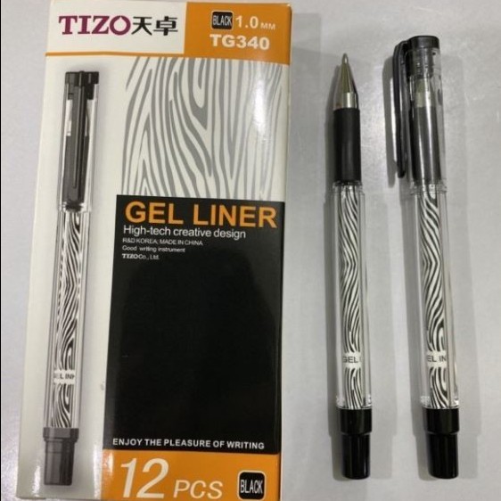 

[Best Seller] pulpen ballpoint Pen Tizo TG340 1.0mm [Per lusin isi 12 pcs ] - Hitam