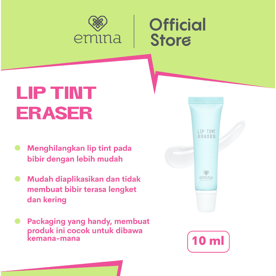 ❄️Domestika❄️ Emina Lip Tint Eraser 10 mL - Pembersih LipTint Gel Lembut di Bibir