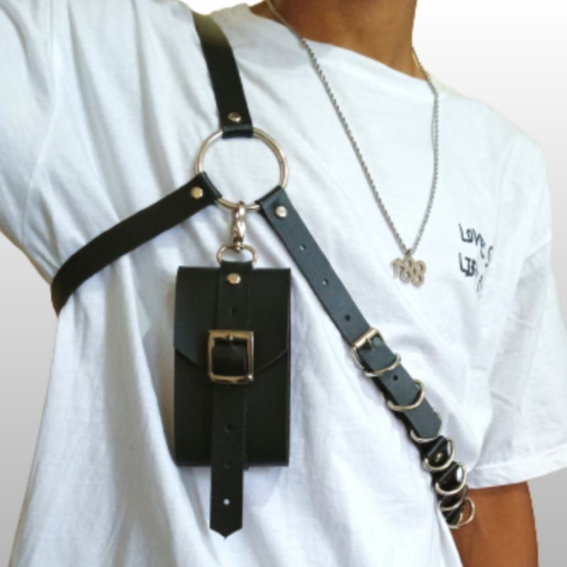 [Hf045] Body Belt Harness Fashion suspender Pria