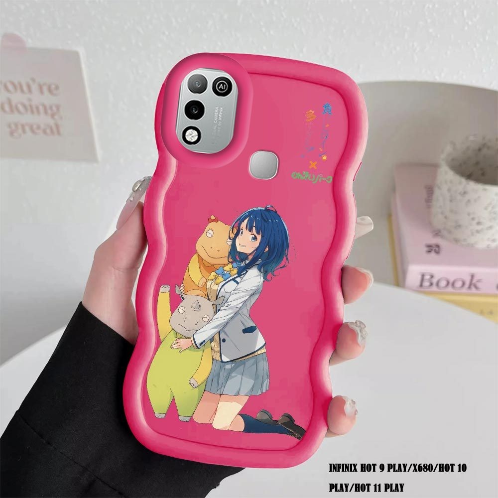 Case Hp Infinix Hot 9 10 11 Play X680 X688 New Macaron Candy Color Silicone Casing Cute Anime Case H