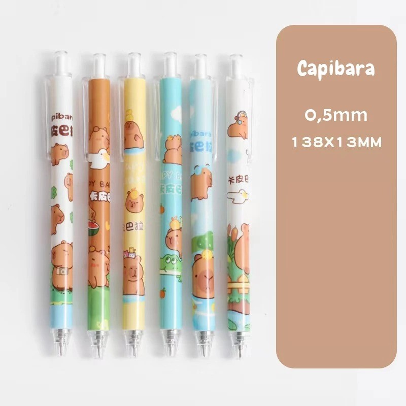 

[WRSR27] PULPEN GEL KARAKTER CAPPIBARA KARTUN PULPEN MEKANIK KARTUN UNTUK PELAJAR
