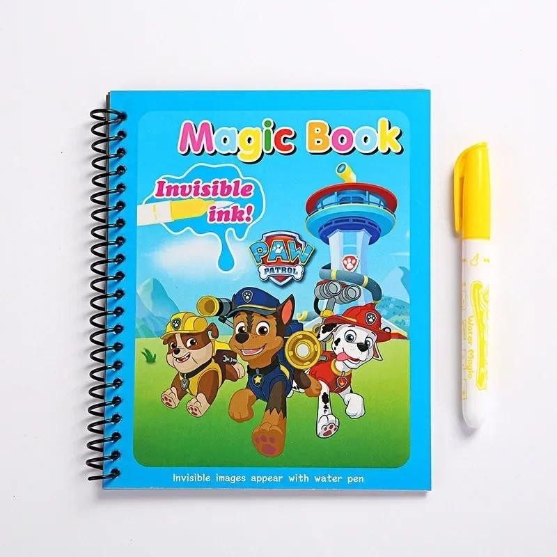

Paw Patrol Watercolour Magic Book Dogs Boys Girls Water Painting Drawing Kids Graffiti Toys Supplies for Cartoon Birthday Gifts