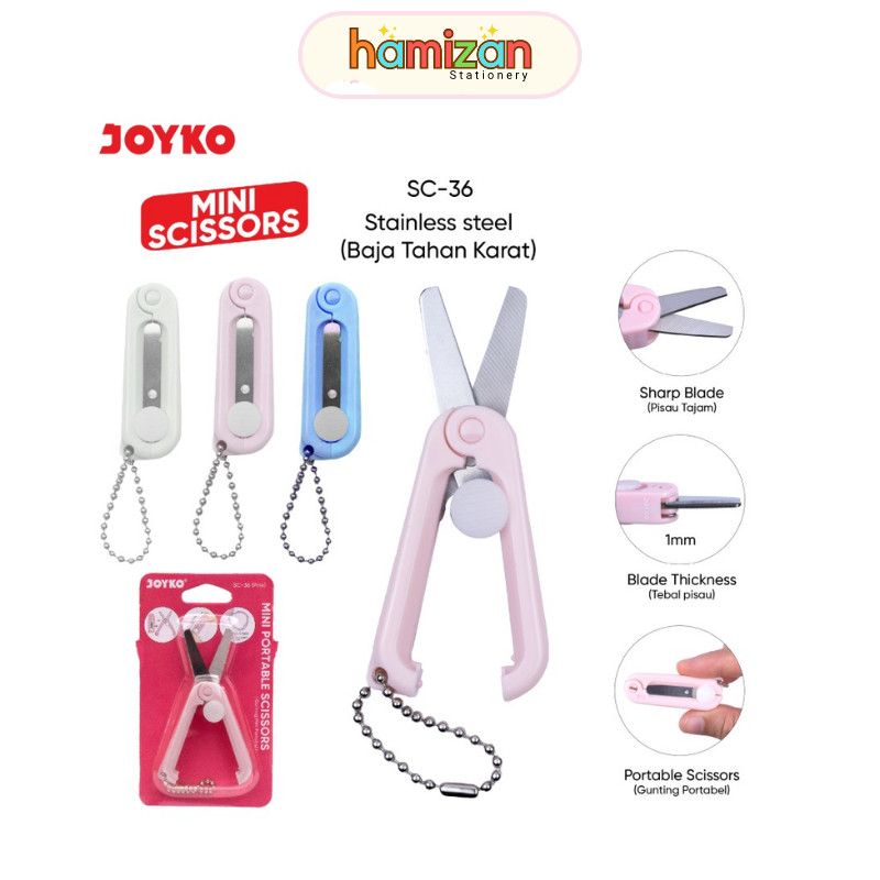 

Gunting Lipat Mini Sc36 Gantungan Kunci / Mini Portable Scissor Stainless Steel Sc-36 Joyko / Gunting Mini Portable Scissors Joyko SC-36 Murah Berkualitas