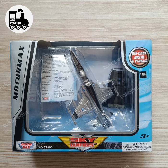 EF90 Motormax Sky Wings - F-5E TIGER II Diecast Pesawat 1:100