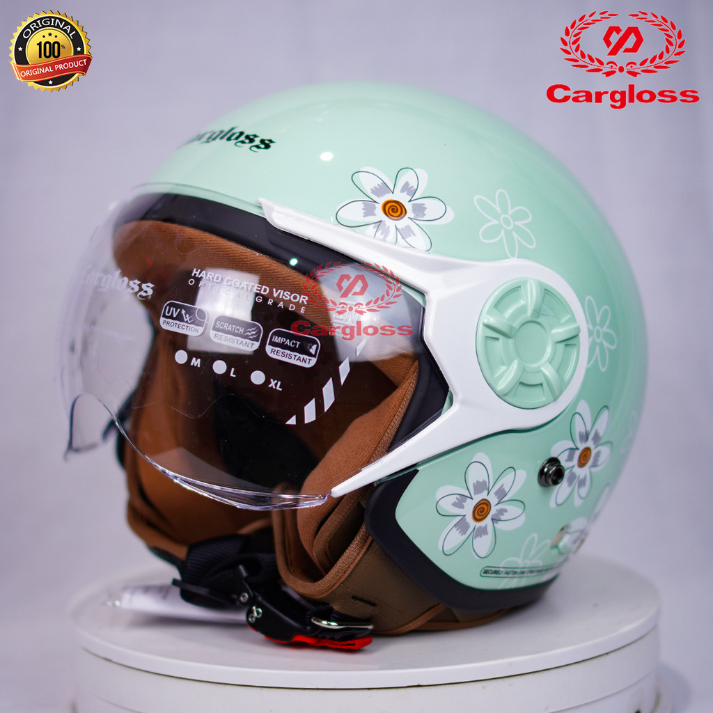 CARGLOSS HIJAB YRH MOTIF FLOWER SAGE GREEN HELM HIJAB CEWEK MOTIF LUCU ORIGINAL