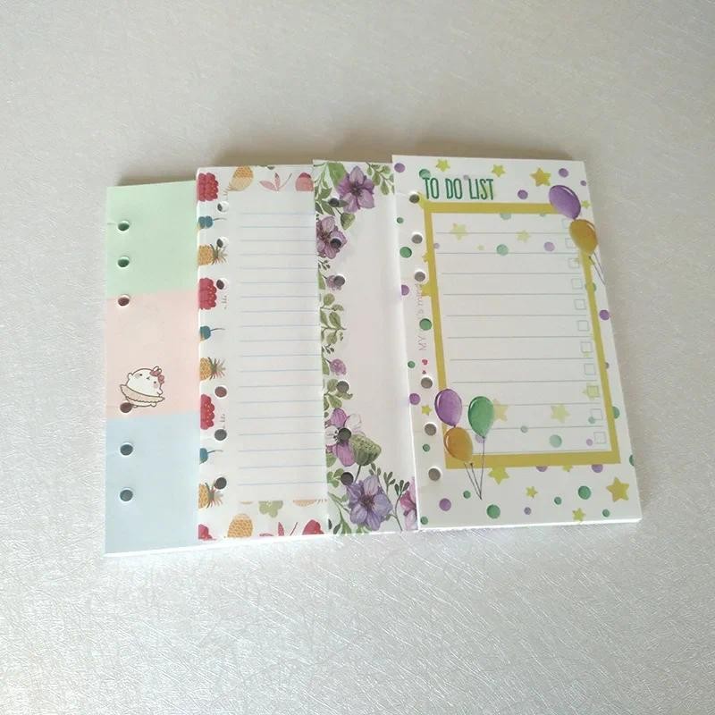 

A5 A6 A7 Loose Leaf Notebook Refill Spiral Binder Index Paper Inner Pages Daily Planner Line Grid Blank Agenda