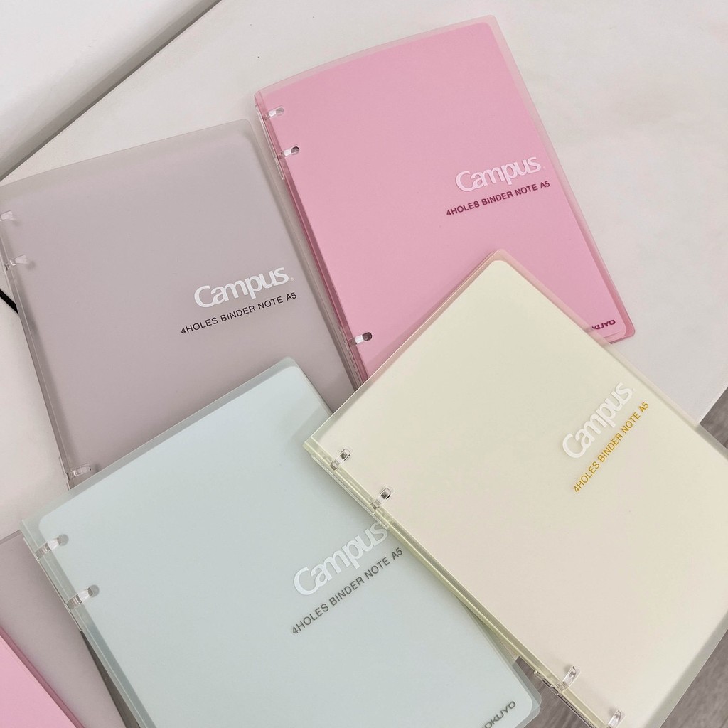 

KOKUYO Campus Smartring Loose Leaf Notebook 4 holes Thin Portable Smart Ring Binder Note A5 B5 Easy To Replace paper
