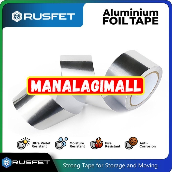 

LAKBAN ALUMINIUM FOIL TAPE 2" 48 MM X 21 METER ALUMUNIUM TAPE TAHAN PANAS - ALUMINIUM