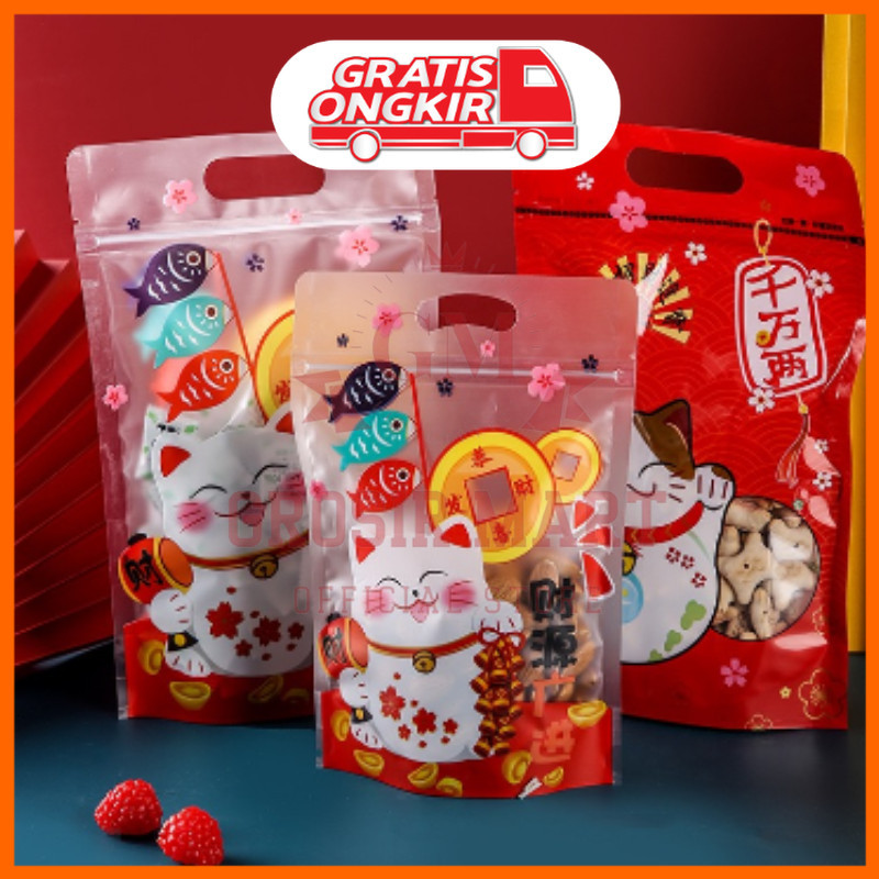Isi 10pcs Plastik Makanan Ziplock / Ziplock Bag Edisi Imlek Chinese New Year Edition / Plastik Makan